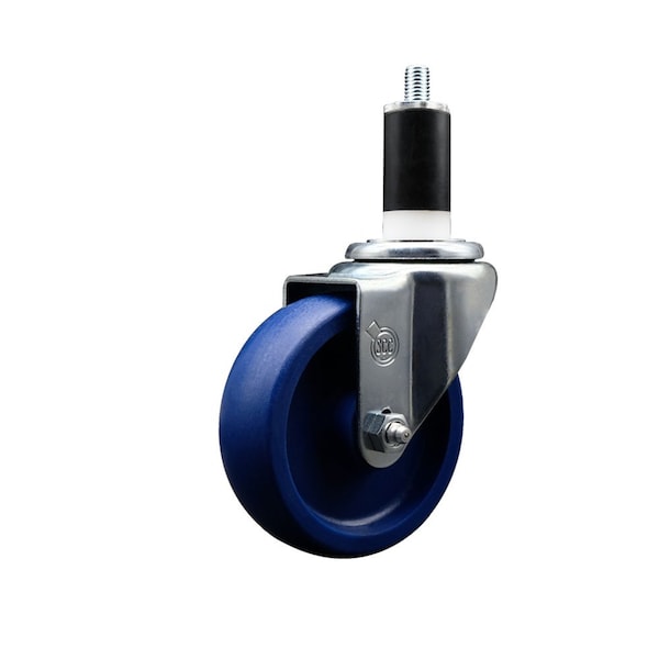 Service Caster 4'' Solid Poly Wheel Swivel 1-3/8'' Expanding Stem Caster SCC-EX20S414-SPUS-138 - main